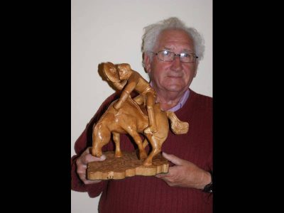 Leslie Page with his Bucking Bronco